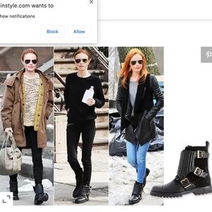 ZADIG & VOLTAIRE ZAG BIKER DELUXE BOOTS size 38